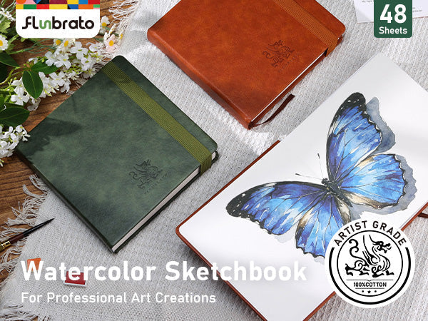 Gutter-Free Sketchbook: Butterfly Binding Meets 600gsm Cotton