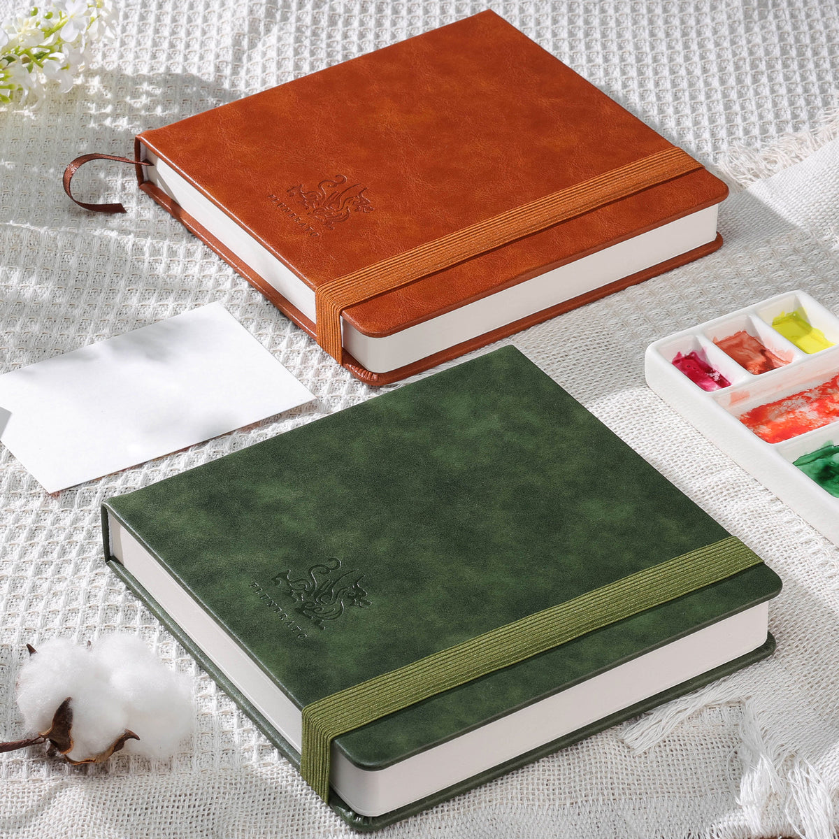 FLUNBRATO Gutter-Free Watercolor Sketchbook,600 GSM,Full-Spread Design