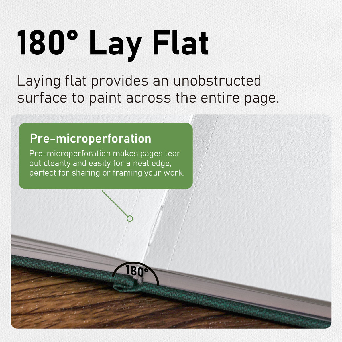 Watercolor Sketchbook 6.5" x 6.5" - 100% Cotton, 24 Sheets, Cold Press 140 lb / 300 GSM