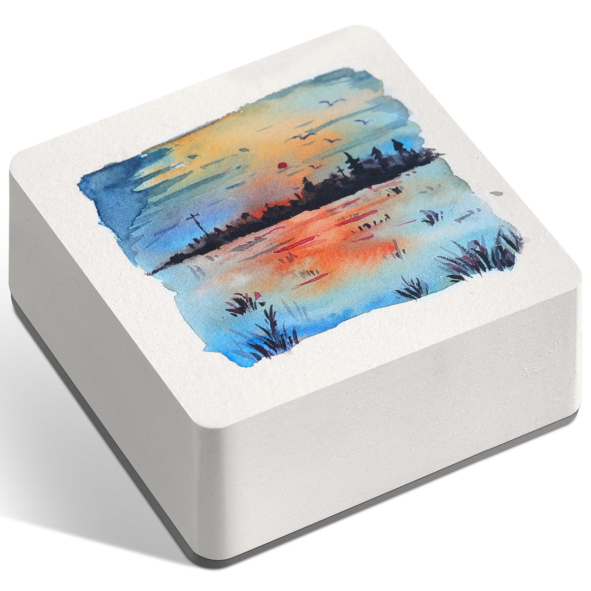 Flunbrato Watercolor Sketchbook 80 Sheets,3.5 x 3.5 Inch,100% Cotton ，140LB 300GSM