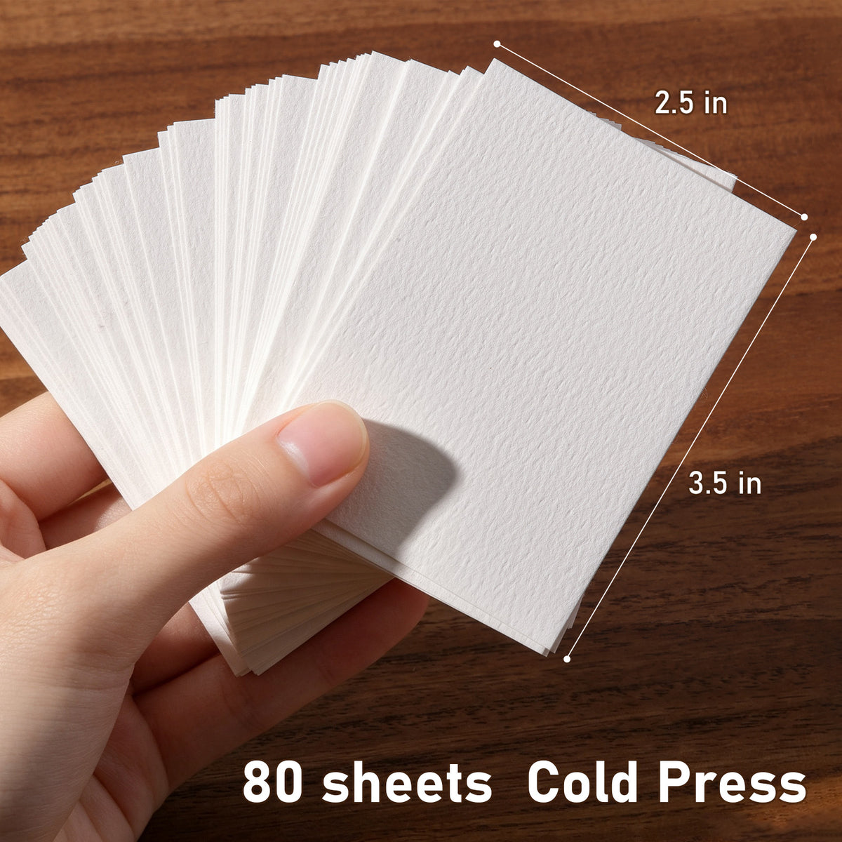 FLUNBRATO Watercolor Paper 2.5 x 3.5 Inch, 100% Cotton,Artist Grade
