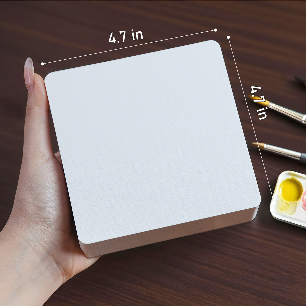Flunbrato Watercolor Paper 80 Sheets, 4.7 x 4.7 Inch, 100% Cotton 140LB 300GSM