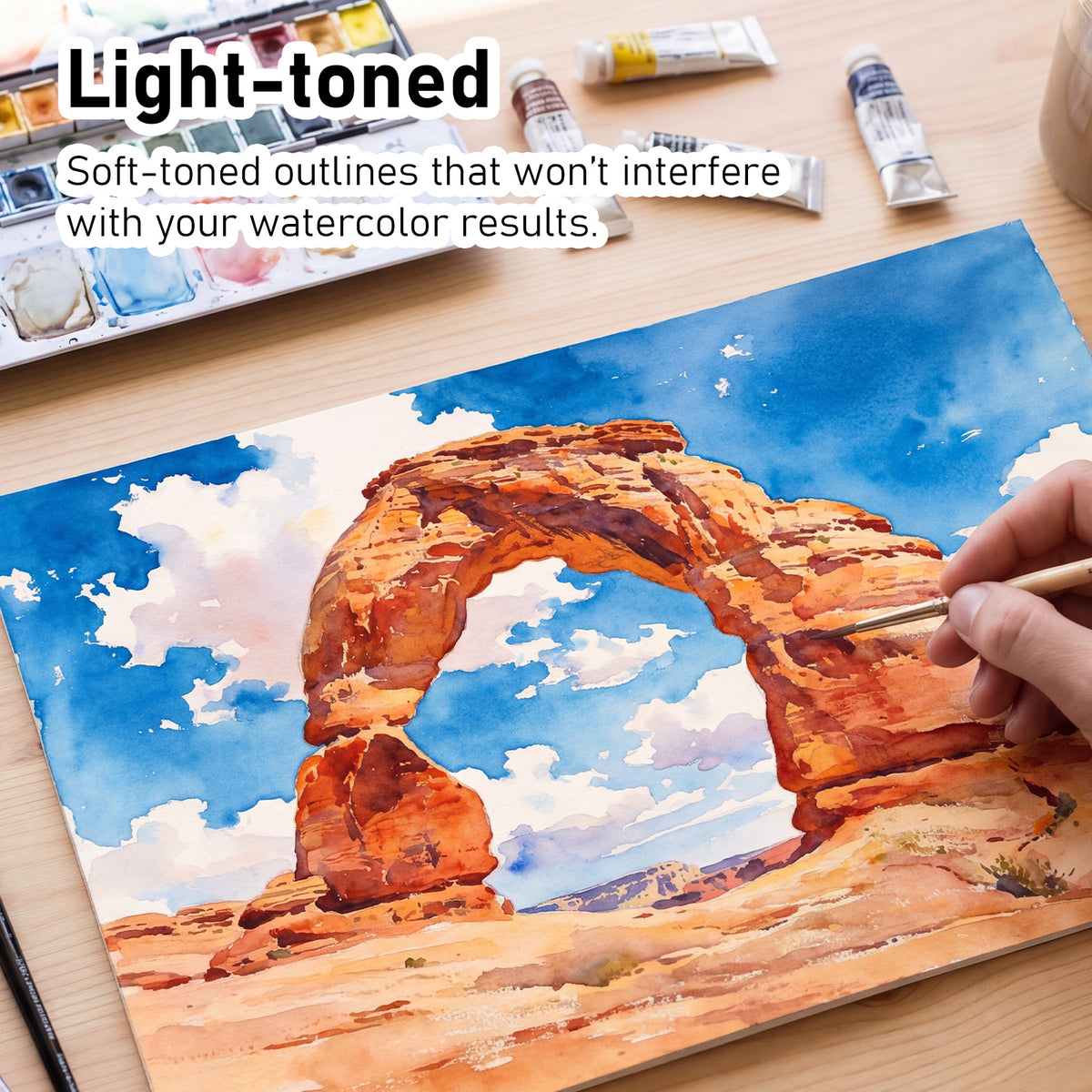 FLUNBRATO Watercolor Coloring Book ,Landmark
