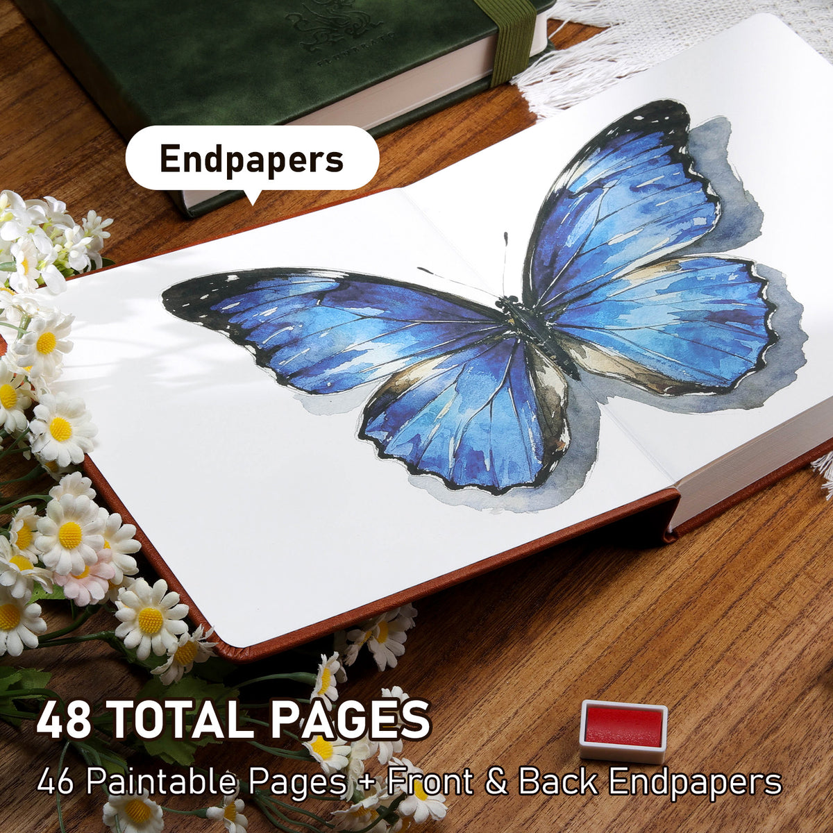 FLUNBRATO Gutter-Free Watercolor Sketchbook,600 GSM,Full-Spread Design